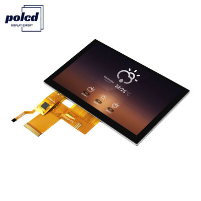 کیفیت  Polcd 300 Nit IPS TFT LCD RGB 24 Bit 5 Inch Lcd Screen For Pc ISO9001 کارخانه