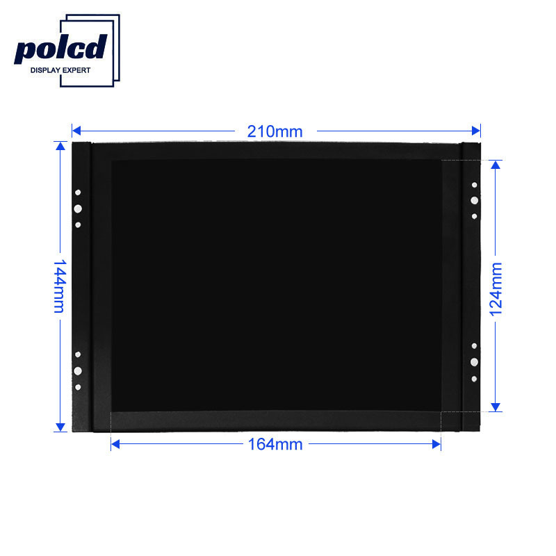 قاب باز مانیتور LCD صنعتی 8 اینچی IPS پنل فلزی Polcd Customize