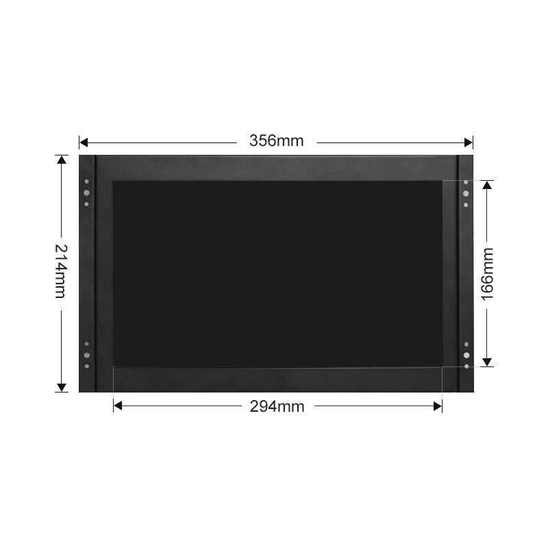 مانیتور LCD صنعتی قاب فلزی 13.3 اینچی Polcd صفحه لمسی با قاب باز VGA HDMI