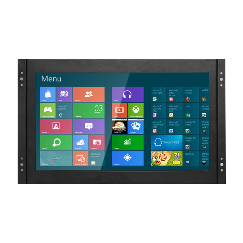 مانیتور LCD صنعتی قاب فلزی 13.3 اینچی Polcd صفحه لمسی با قاب باز VGA HDMI