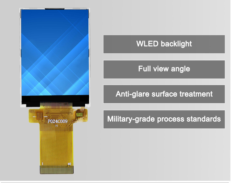 صفحه نمایش 2.4 اینچی TFT LCD، ماژول LCD 24 پین SPI ILI9341V برای دوربین ویدیویی کوچک