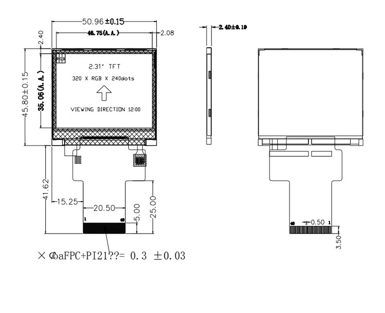 SPI ILI9342C Serial Port Dots Screen Touch Screen TFT 2.31 اینچ IPS LCD 320x240