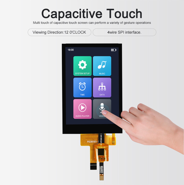 1.69 2.2 2.4 3.5 4 4.3 اینچی صفحه نمایش LCD کوچک LCM TFT تمام رنگی RGB SPI پنل IPS