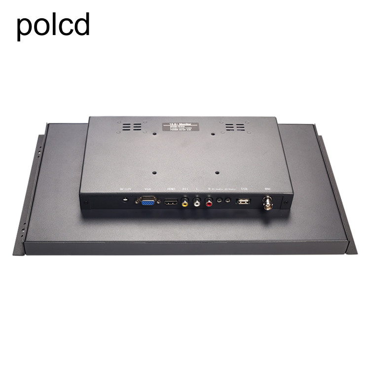 مانیتور ال سی دی تعبیه شده 15.6 اینچی دیواری فلزی Polcd پورت صنعتی IPS HDMI VGA