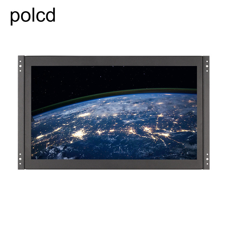 مانیتور ال سی دی تعبیه شده 15.6 اینچی دیواری فلزی Polcd پورت صنعتی IPS HDMI VGA