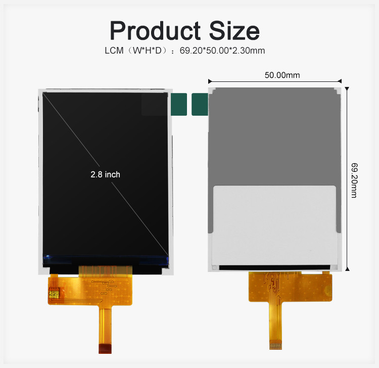 ماژول نمایش درایور صفحه نمایش لمسی 2.8 اینچی TFT LCD رنگی ILI9341