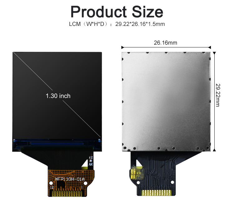 ST7789V IC TFT LCD Touch Screen 240*240 نمای کامل برای ساعت های هوشمند
