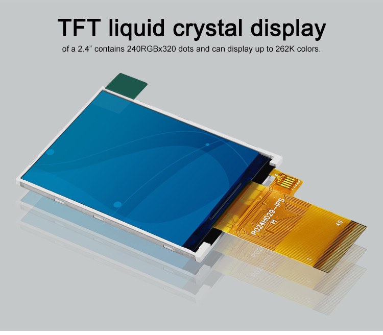 صفحه نمایش لمسی 2.4 اینچ Tft Polcd 350 Nit 240x320 48.96mm رابط MCU RGB صفحه نمایش LCD
