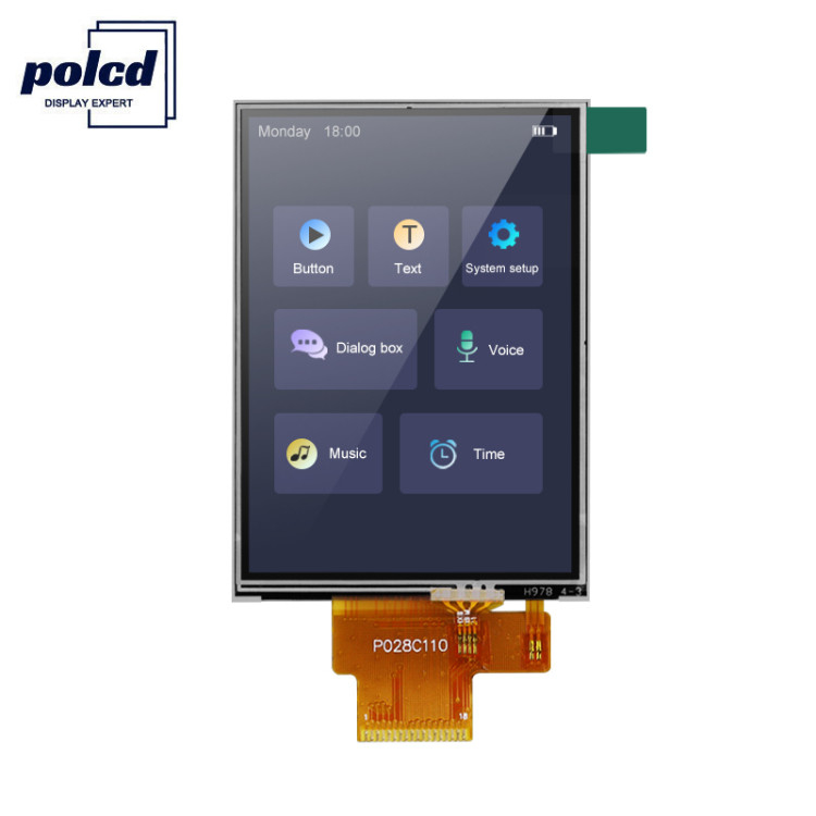 Polcd 260 Nit 240x320 LCD 2.8 Inch ST7789V Touch Panel LCD 4 Wire SPI