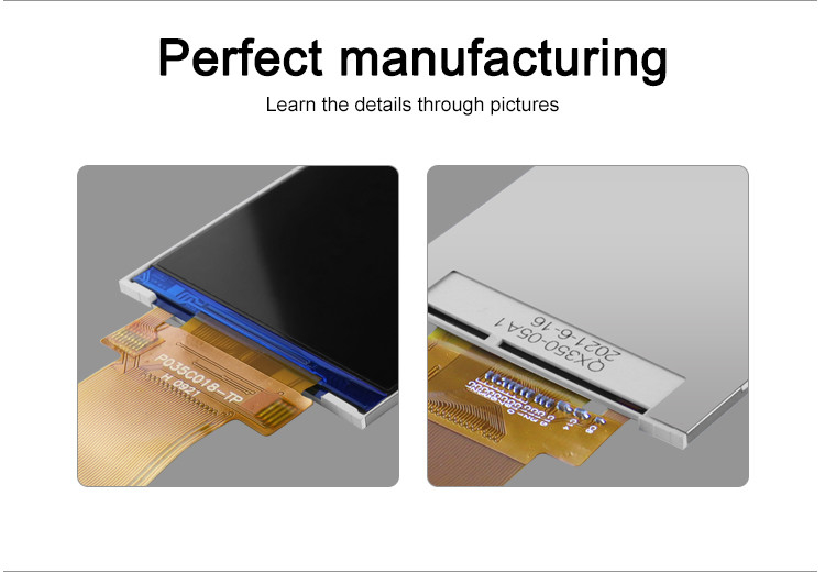 3.5 اینچ LCD پانل ماژول 320x480 RGB Spi رابط کامل رنگ Tft Lcm نمایش Polcd