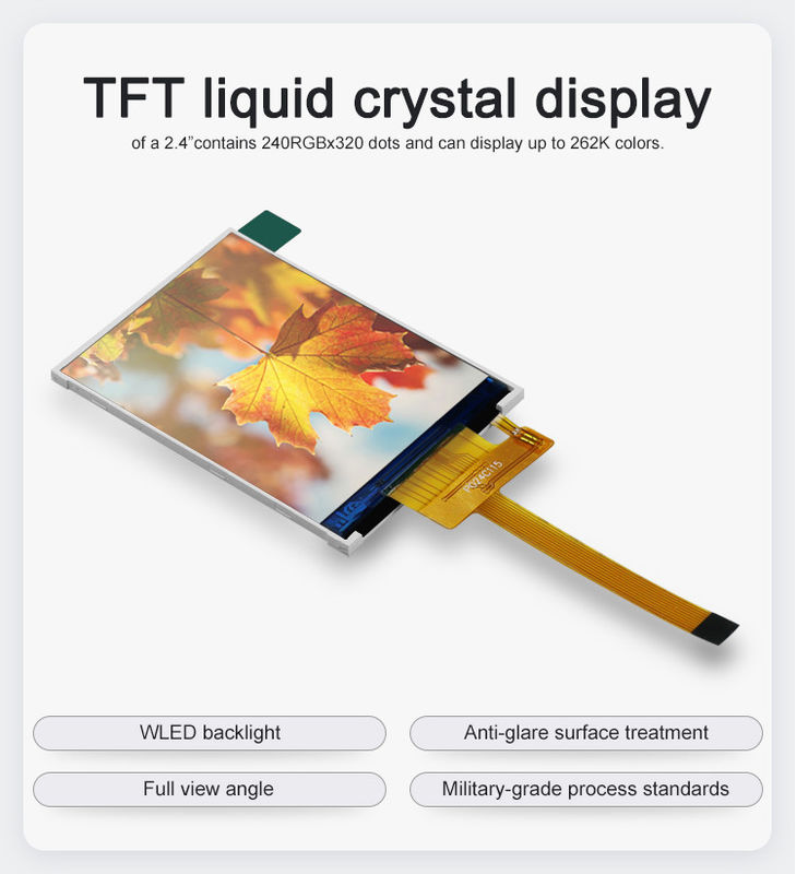 Polcd RoHS 2.4 اینچ LCD Tft Display ST7789V3 TFT ماژول LCD 4 سیم SPI 240x320 صفحه نمایش Tft