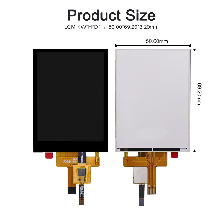 2.8 اینچ Rgb Tft Lcd ماژول 240x320 4 سیم مقاومت لمسی یا صفحه لمسی ظرفیت