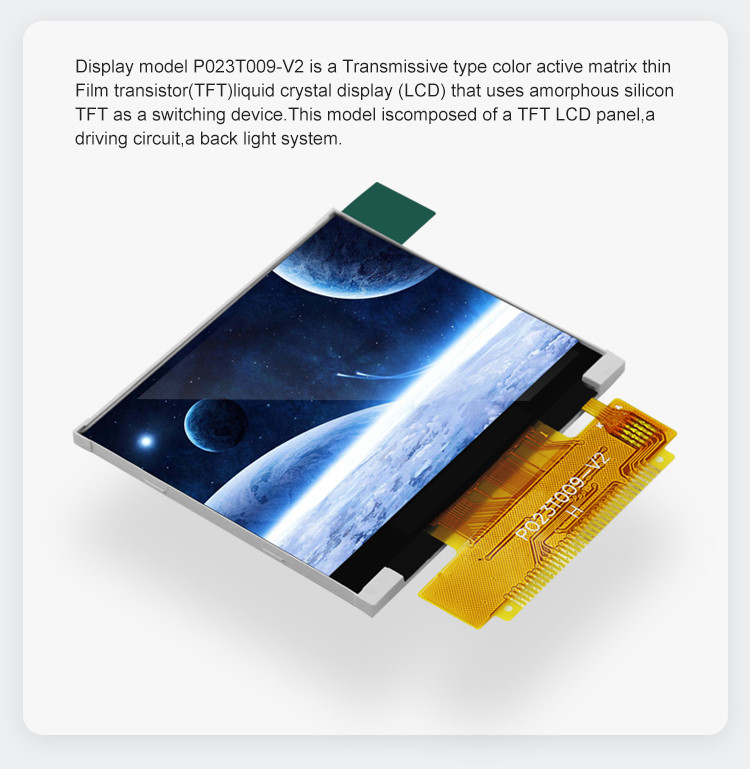 Polcd 2.31 اینچ 320x240 رزولوشن 8080 رابط MCU ILI9342C ماژول نمایش رنگ LCD