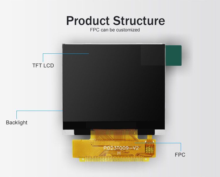 Polcd 2.31 اینچ 320x240 رزولوشن 8080 رابط MCU ILI9342C ماژول نمایش رنگ LCD