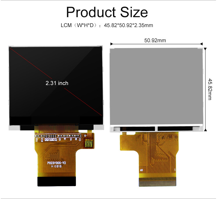 رنگ 262K 2.31 اینچ صفحه نمایش مربع 300 Nit 320x240 tft صفحه نمایش LCD