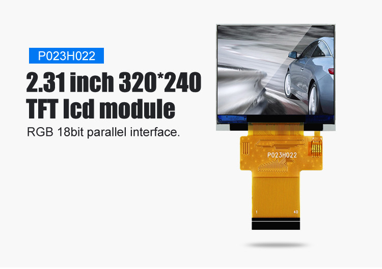 Polcd سیاه 320*240 RGB صفحه نمایش TFT 18 بیت روشنایی بالا 2.31 اینچ صفحه LCD