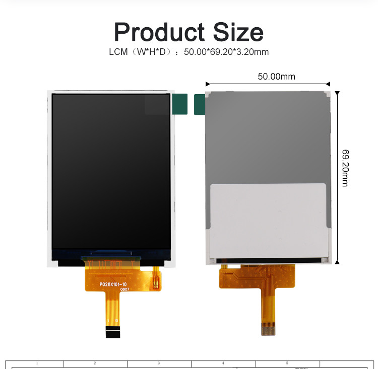 صفحه نمایش 2.8 اینچی Ips Polcd ST7789V 12 ماژول LCD TFT 0'CLOCK ISO9001