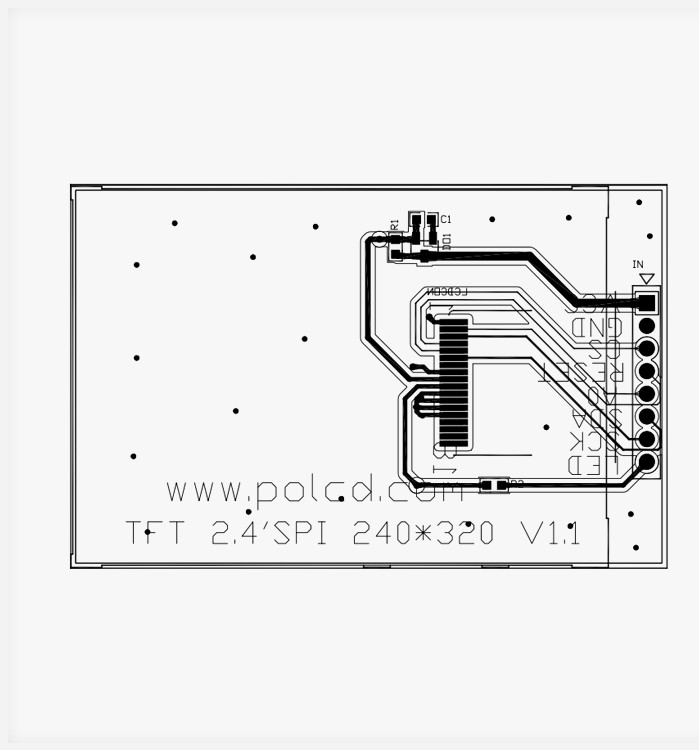 پنل لمسی Polcd RoHS Color 262K LCD Tft 2.4 اینچی ST7789V2 Tft