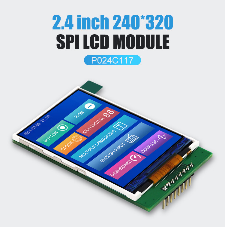 پنل لمسی Polcd RoHS Color 262K LCD Tft 2.4 اینچی ST7789V2 Tft