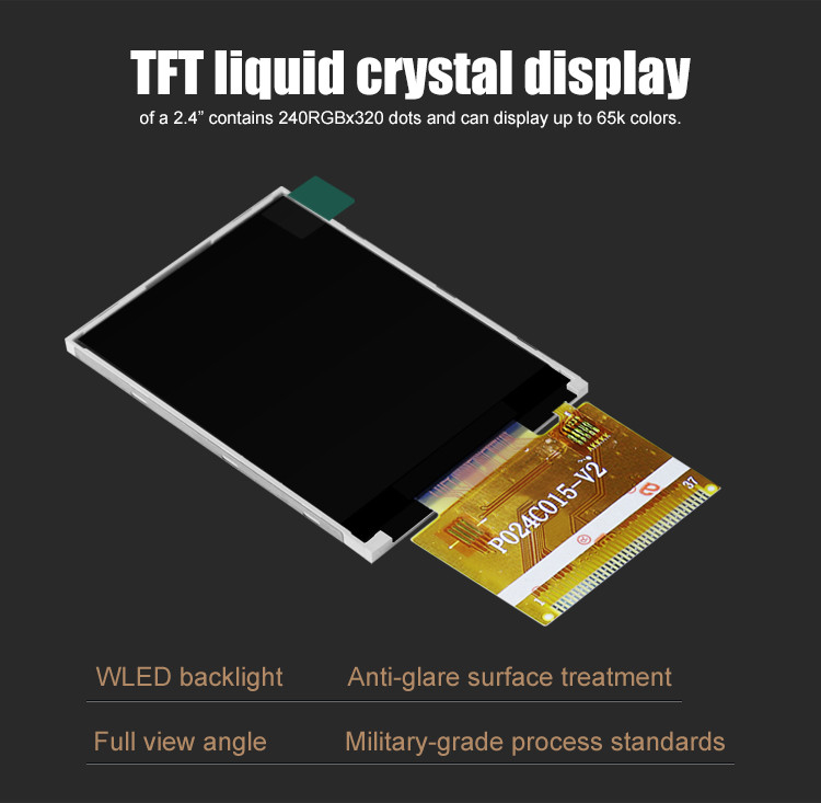 Polcd ILI9341V TFT LCD ماژول 2.4 اینچ Tft Spi 240x320 8080 MCU 8 بیتی