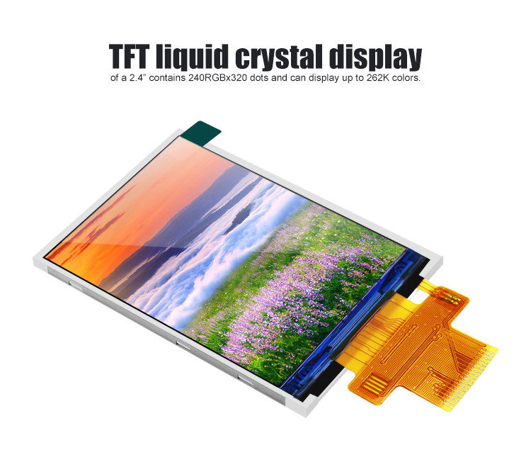 Polcd ST7789V2 2.4 Tft Display Color 262K TFT LCD ماژول 48.96mm