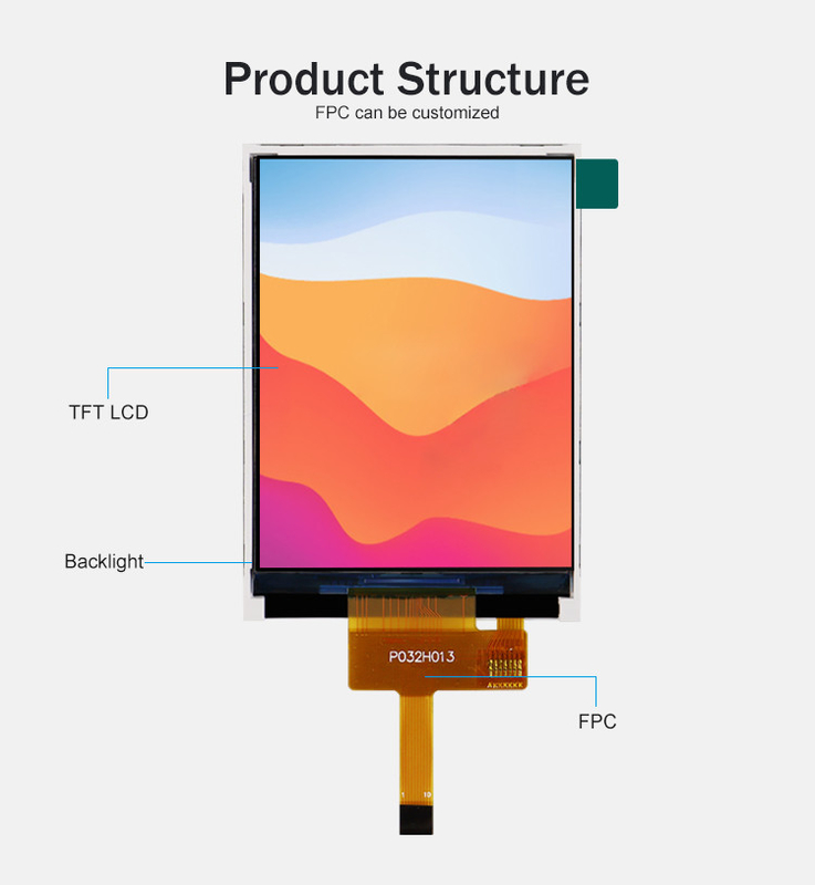 Polcd ST7789V 3.2 اینچ Tft LCD رنگی 262K TFT LCD صفحه نمایش 48.6mm 12 0'CLOCK