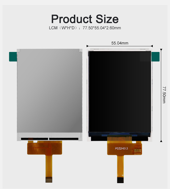 Polcd ST7789V 3.2 اینچ Tft LCD رنگی 262K TFT LCD صفحه نمایش 48.6mm 12 0'CLOCK