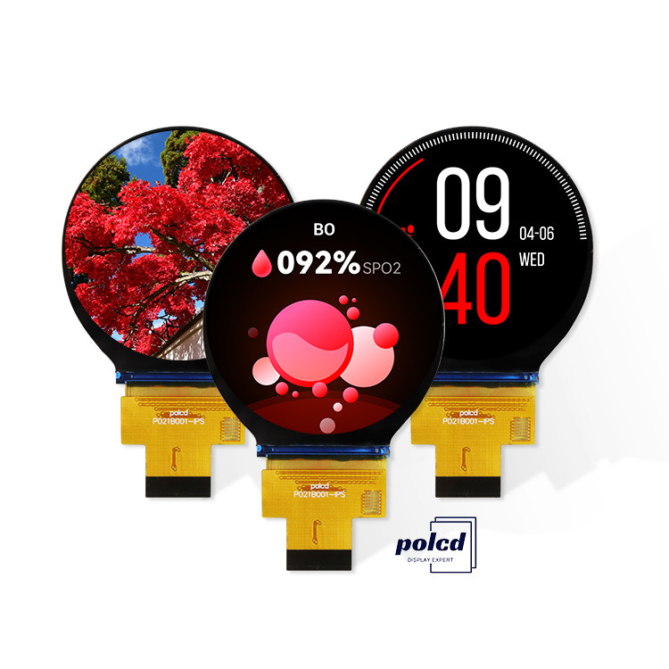 Polcd 2.1 اینچ IPS LCD کوچک گرد 480*480 رابط Mipi ST7701S دایره ای دایره ای ماژول نمایش TFT