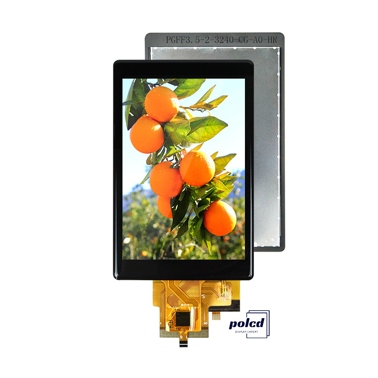 Polcd سفارشی 3.5 اینچ پانل لمسی ظرفیت 320x480 500nit رابط RGB ماژول نمایش LCD IPS Tft