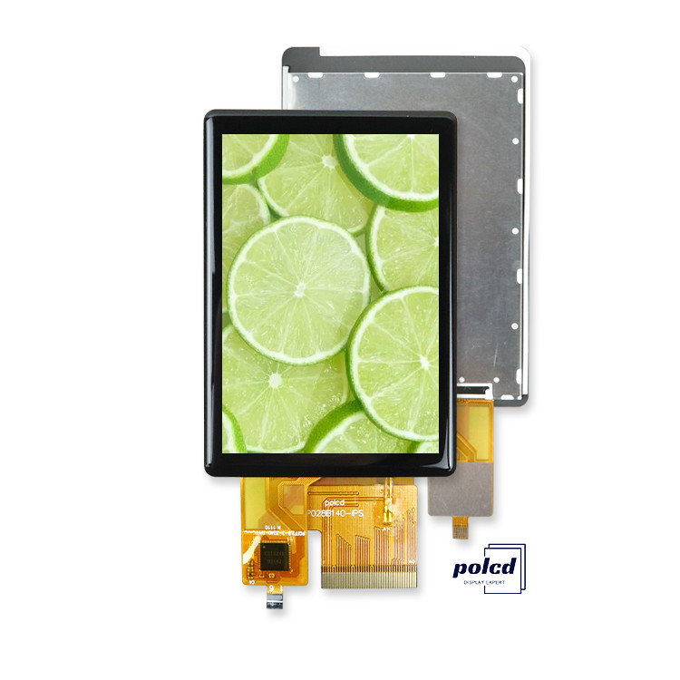 Polcd روشنایی بالا 500nit 2.8 اینچ صفحه LCD 240x320 IPS تمام زاویه دید CTP Capacitive Touch TFT Display
