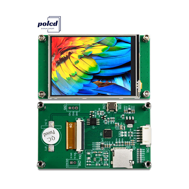 Polcd 2.8 اینچ 240 * 320 HMI ماژول LCD TFT جاسازی شده توسط هر صفحه نمایش MCU کنترل می شود