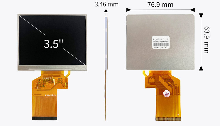 LQ035NC111 3.5 اینچ ماژول LCD 320x240 رابط Rgb Spi 54 پین رنگ TFT