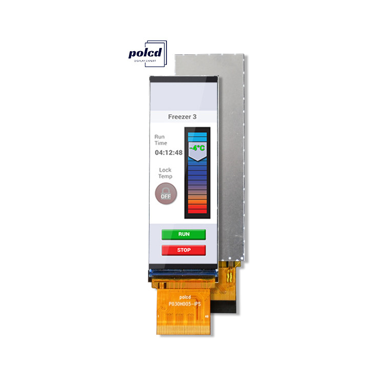 Polcd 3 اینچ 268x800 IPS صفحه نمایش 40pin رابط RGB565 700 nit ST7701S 3
