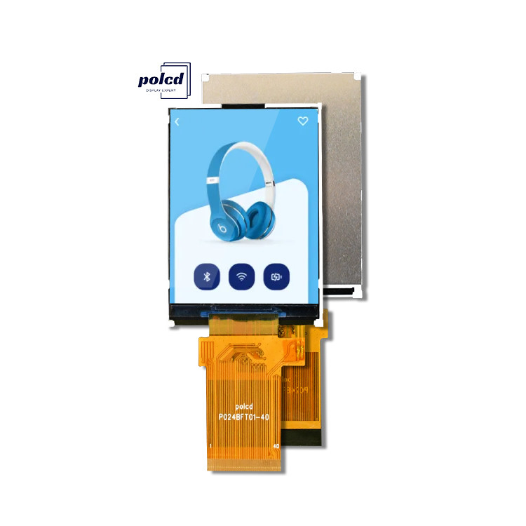 Polcd 2.4 اینچ LCM ماژول SPI MCU Transflective جوشکاری 20pin رزولوشن 240x320 صفحه LCD TFT