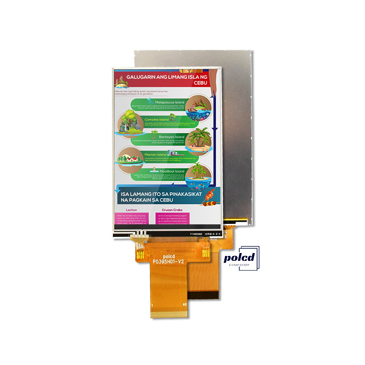 Polcd سفارشی 3.95 اینچ 320x480 Ips Tft رابط LCD RGB ماژول صفحه نمایش کریستال مایع با لمسی