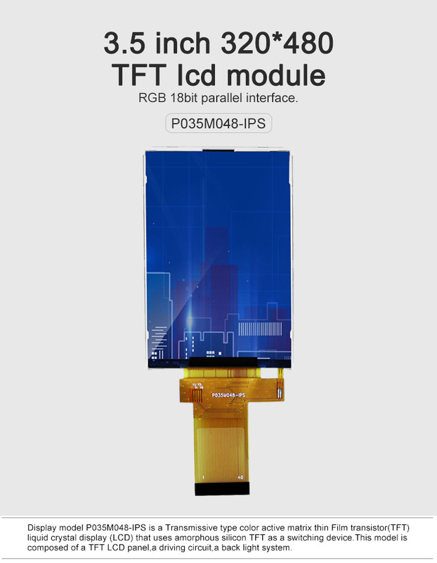 صفحه نمایش 18 بیتی RGB IPS TFT LCD Polcd 320x480 پیکسل Tft LCD 3.5