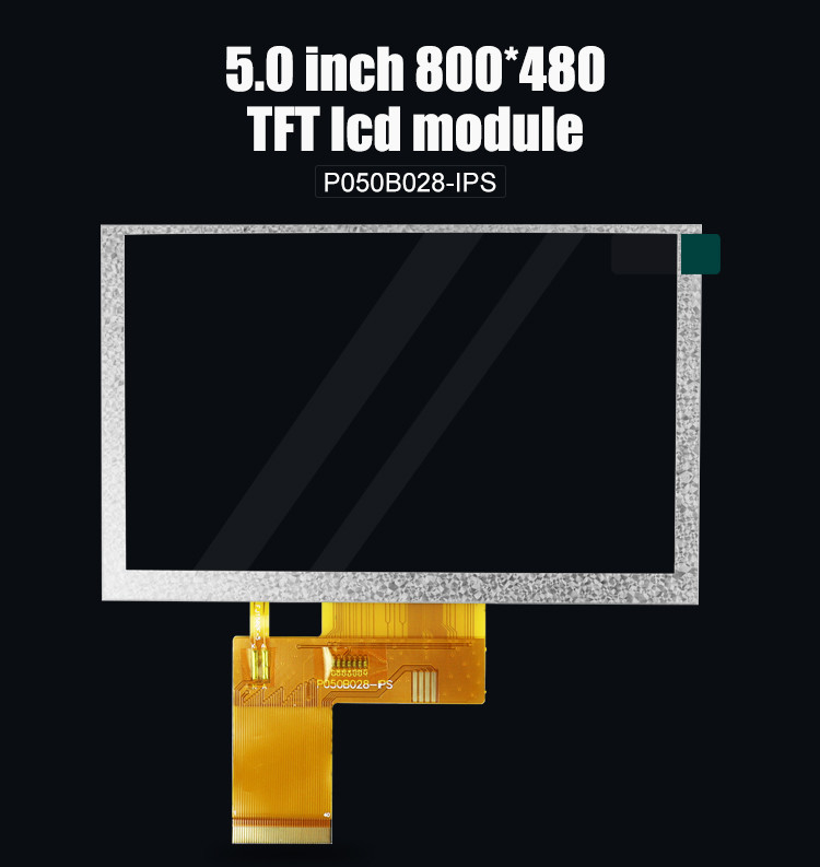 Polcd 800x480 5 اینچ شکل مربع صفحه نمایش LCD IPS View Angle صفحه نمایش LCD 40pin ST7262 Drive ماژول TFT