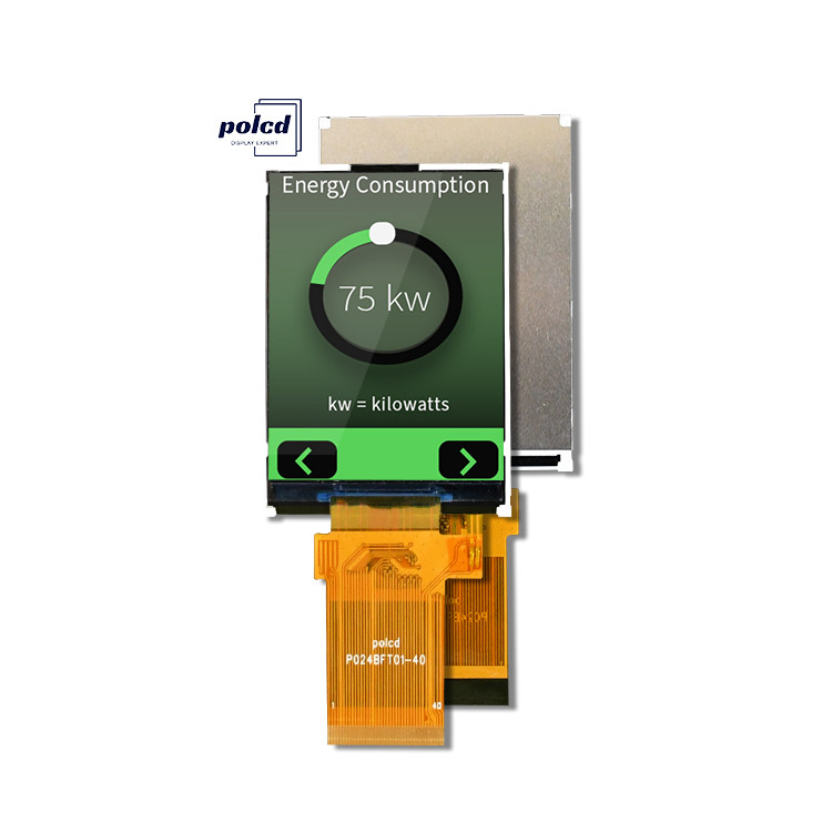 Polcd صفحه نمایش LCD کامل رنگی Transflective 2.4 اینچ TFT SPI MCU 20 پین Qvga 240x320 TFT LCD