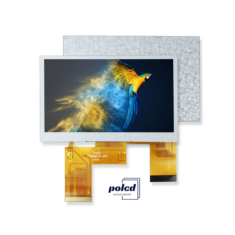 Polcd 4.3 اینچ 400 روشنایی 480x272 صفحه نمایش LCD IPS NV3041A ic MCU SPI رابط TFT