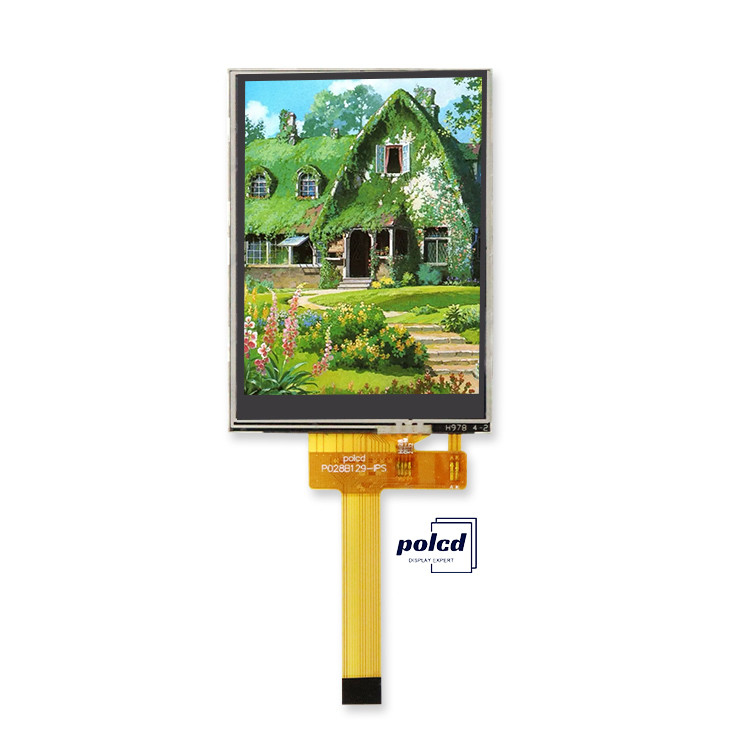 Polcd کوچک 2.8 اینچ 240x320 14 پین RTP پنل لمسی مقاوم رابط SPI ST7789V 2.8 