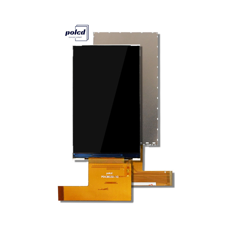 Polcd سفارشی 4.3 اینچ صفحه نمایش TFT 480x800 رزولوشن IPS Full View Angle 45 پین 4.3 اینچ ماژول LCD