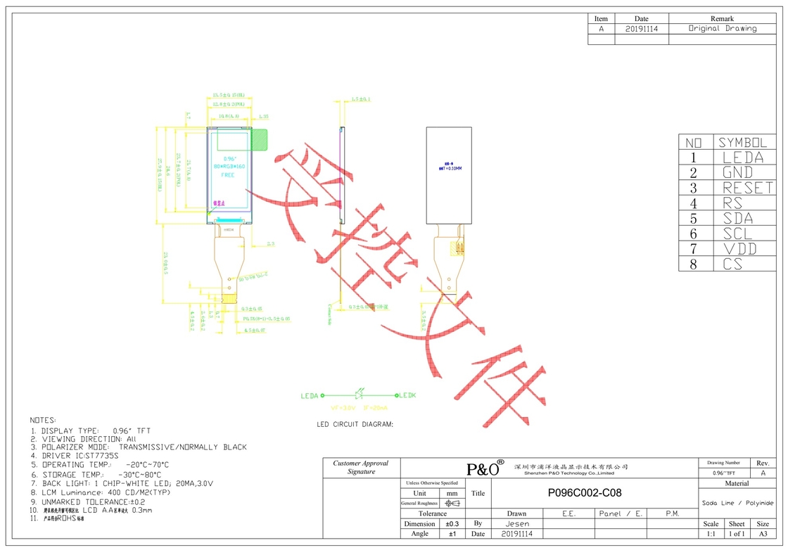 Polcd Mini Screen 0.96 
