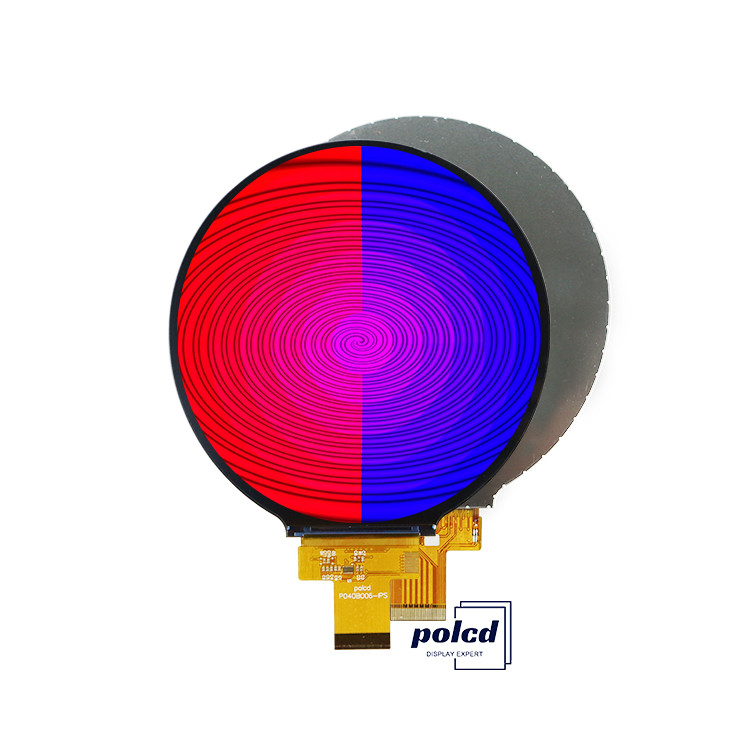 Polcd سایز کوچک صفحه نمایش LCD گرد 4 اینچ 720x720 پیکسل 4 خط رابط MIPI نمایش کامل رنگی