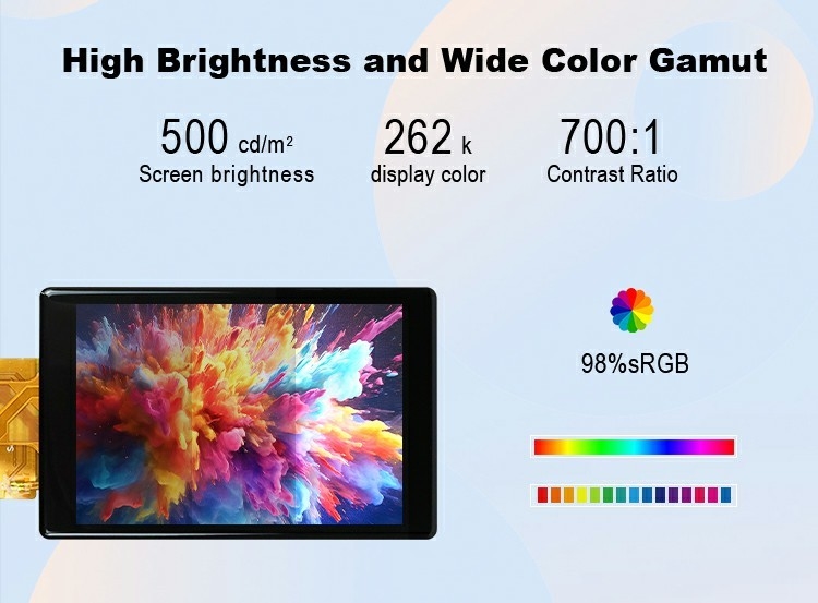Polcd سفارشی 3.5 اینچ 320x480 صفحه لمسی 500nit ST7796U ماژول نمایش LCD Tft IPS