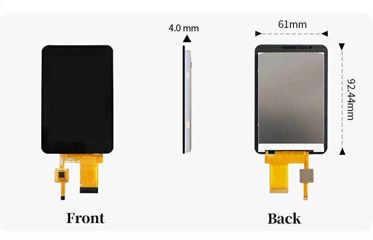 Polcd نسبت کنتراست بالا 3.5 اینچ صفحه نمایش LCD روشنایی بالا 320x480 پانل لمسی ظرفیت Tft صفحه نمایش LCD