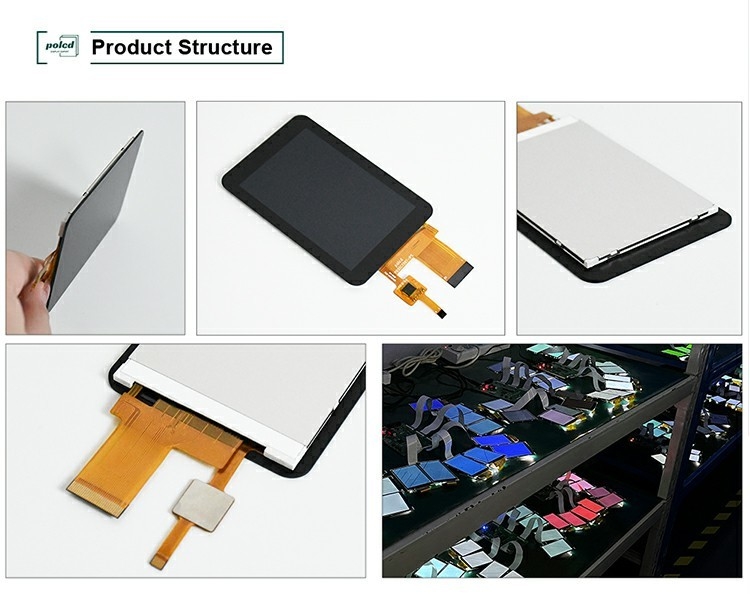 Polcd روشنایی بالا 3.5 اینچ صفحه نمایش کوچک TFT LCD 30pin 320*480 Capacitive Touch Screen