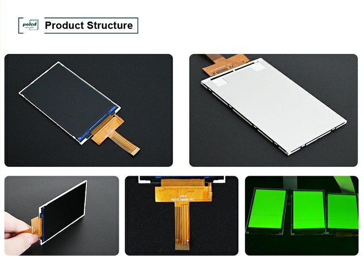 Polcd 3.5 اینچ 320x480 رزولوشن 350nits رابط Mipi ili9488 IC مدل عمودی 3.5''TFT ماژول صفحه نمایش LCD