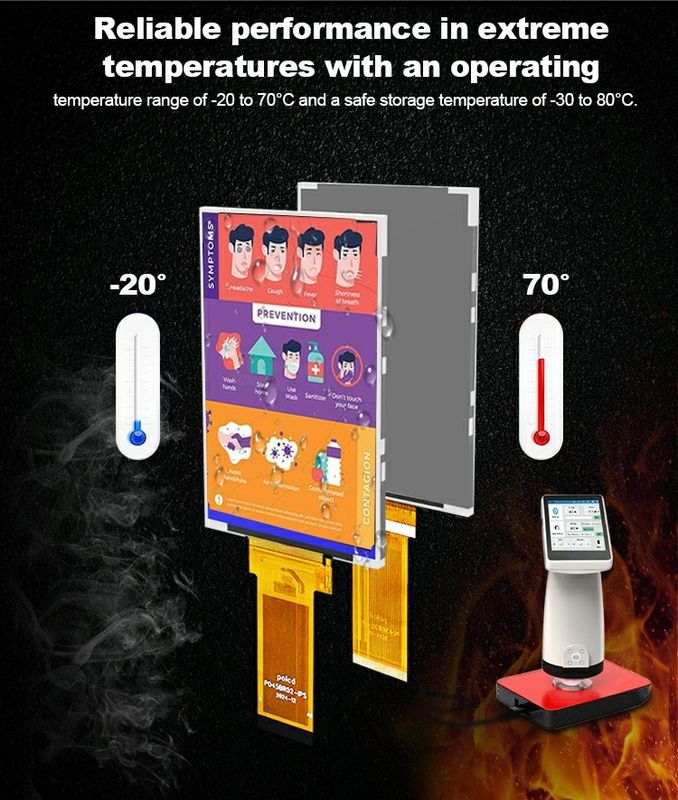 Polcd LCD تولید کننده 4.5 اینچ 480x854 Gc9503v رابط Rgb روشنایی بالا صفحه نمایش صفحه نمایش IPS TFT