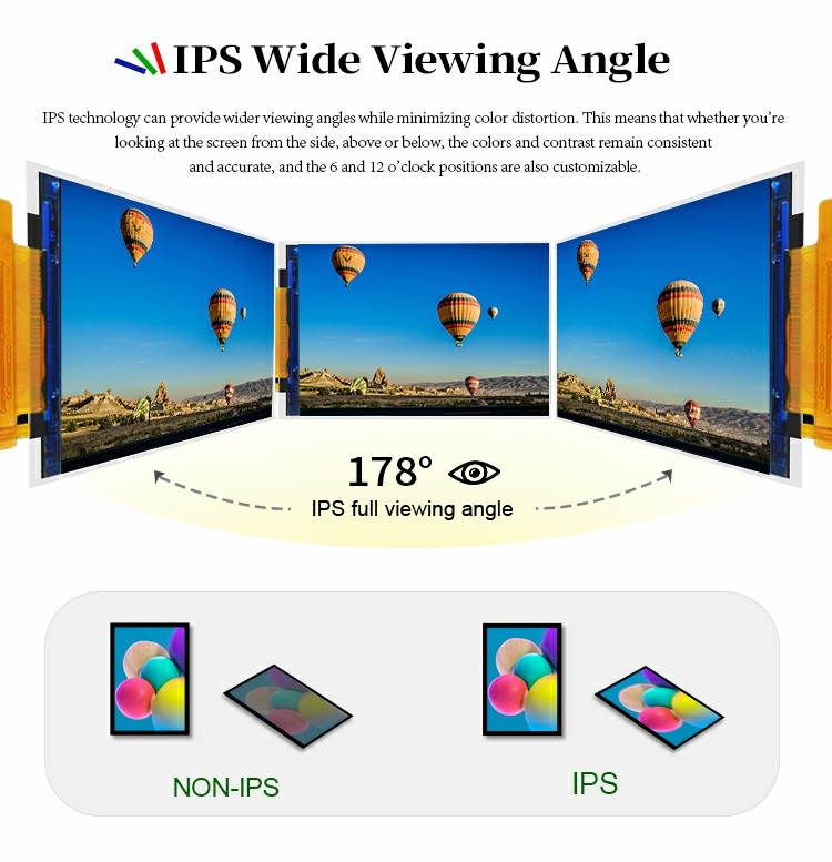 Polcd زاویه مشاهده کامل 4 اینچ 480*800 st7701s رابط RGB IPS 3.97 اینچ ماژول LCD TFT