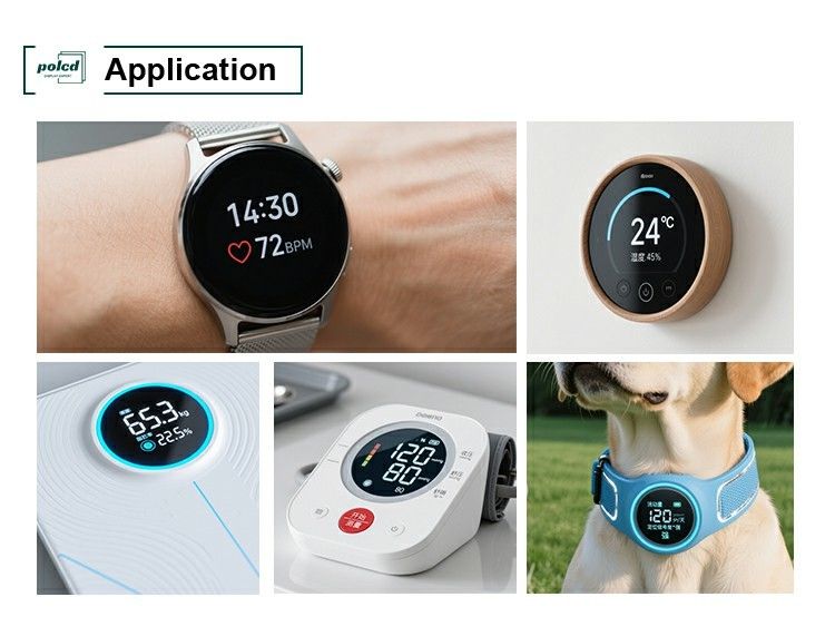 Polcd سایز کوچک صفحه نمایش LCD گرد 4 اینچ 720x720 پیکسل 4 خط رابط MIPI نمایش کامل رنگی